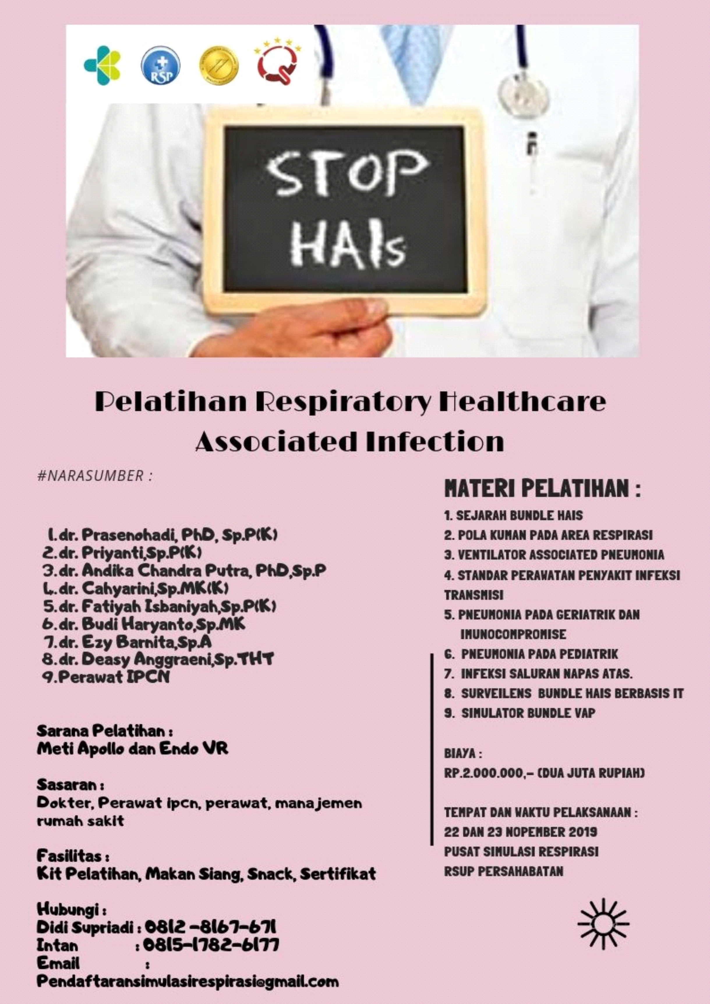 Pelatihan Respiratory HealthCare Associated Infection