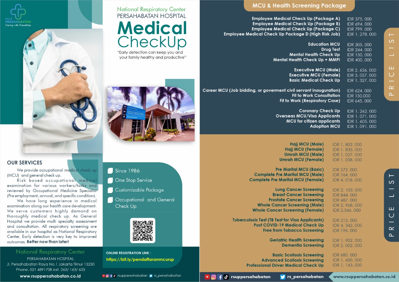 Medical Check Up National Respiratory Center Persahabatan Hospital