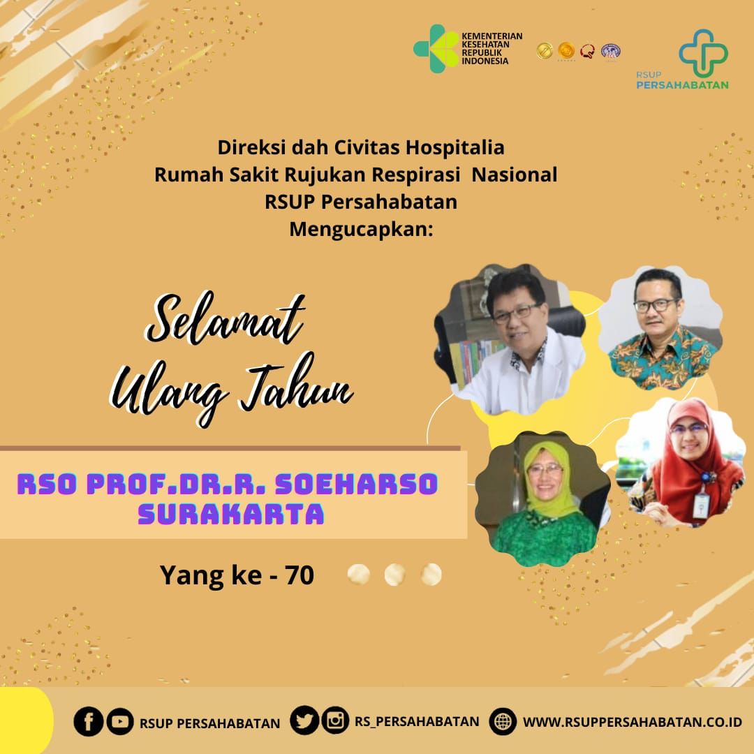 Selamat Ulang Tahun RSO Prof.Dr.R. Soeharso Surakarta