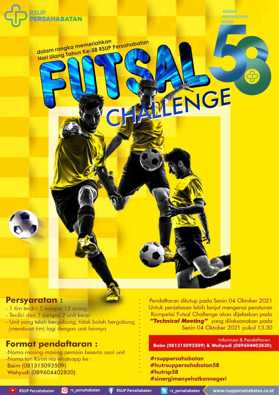 Lomba Futsal Dalam Rangka HUT ke-58 RSUP Persahabatan