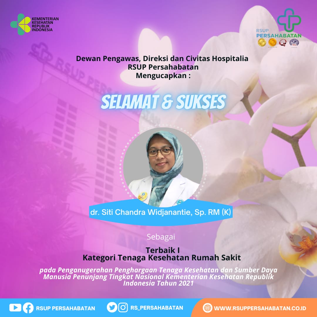 Selamat & Sukses dr. Siti Chandra Widjanantie, Sp. RM (K)