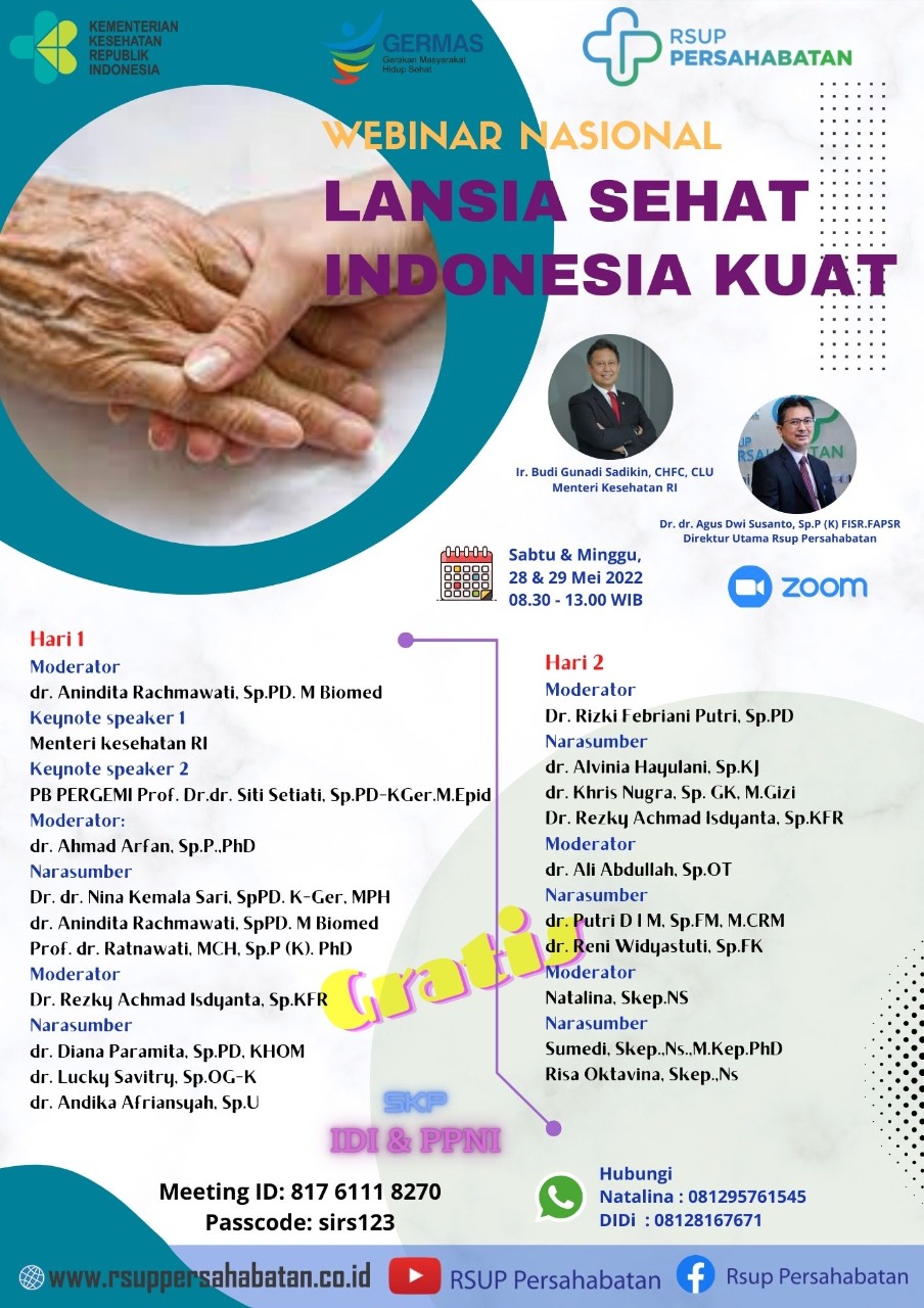 Webinar Nasional Lansia Sehat Indonesia Kuat