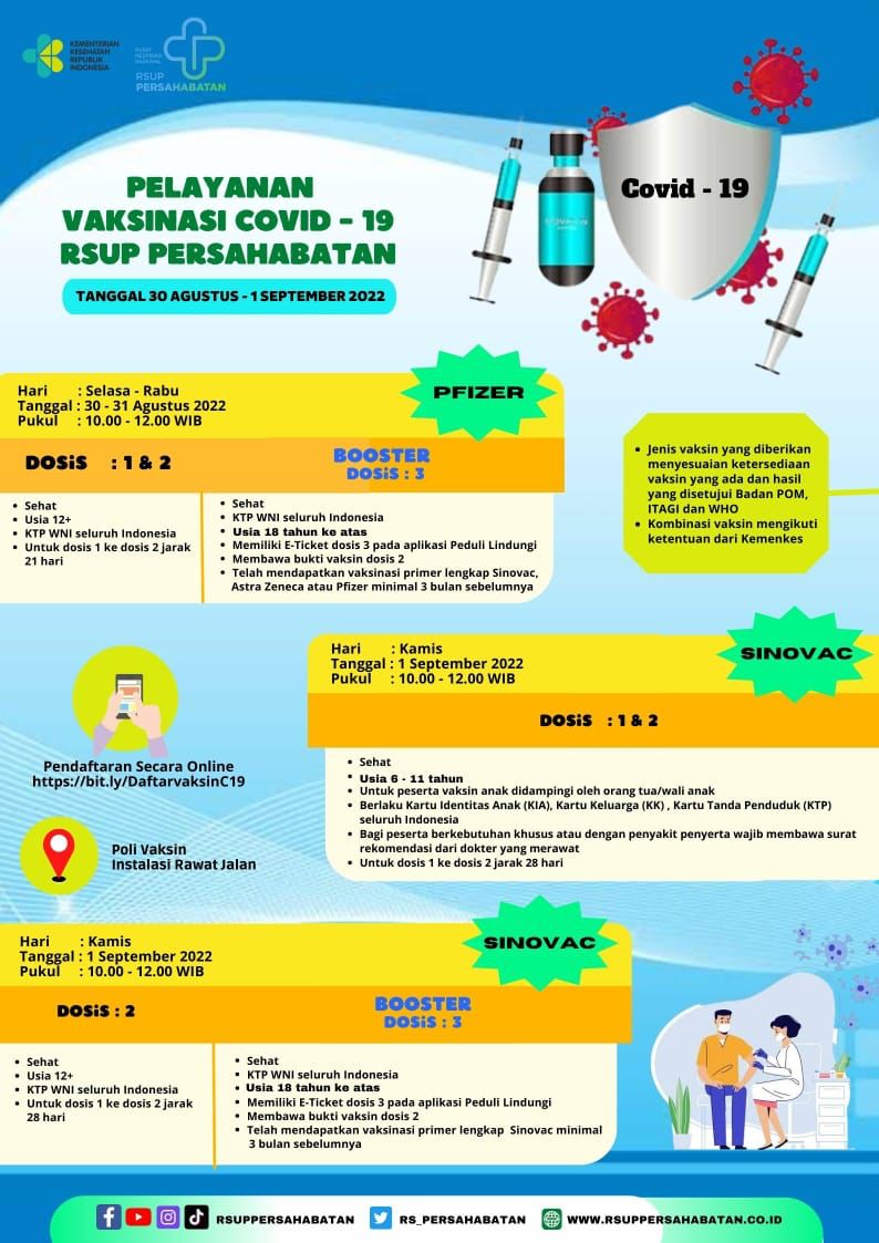 Pelayanan Vaksinasi Covid 19 di RSUP Persahabatan